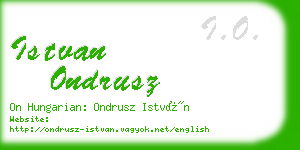 istvan ondrusz business card